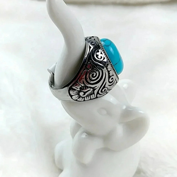 Unisex Southwestern Boho Chunky Ring Size 7 - Picture 3 of 7